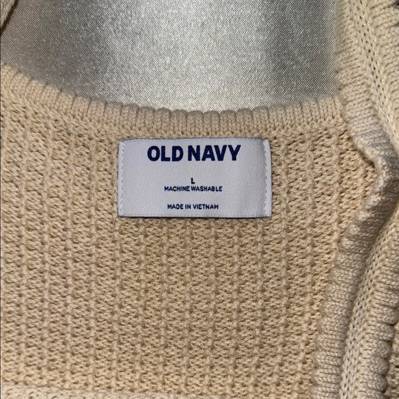 NWT Boho Old Navy Cream Crotchet Max Dress Sleeveless Sundress VNeck Cotton Knit - Picture 10 of 16